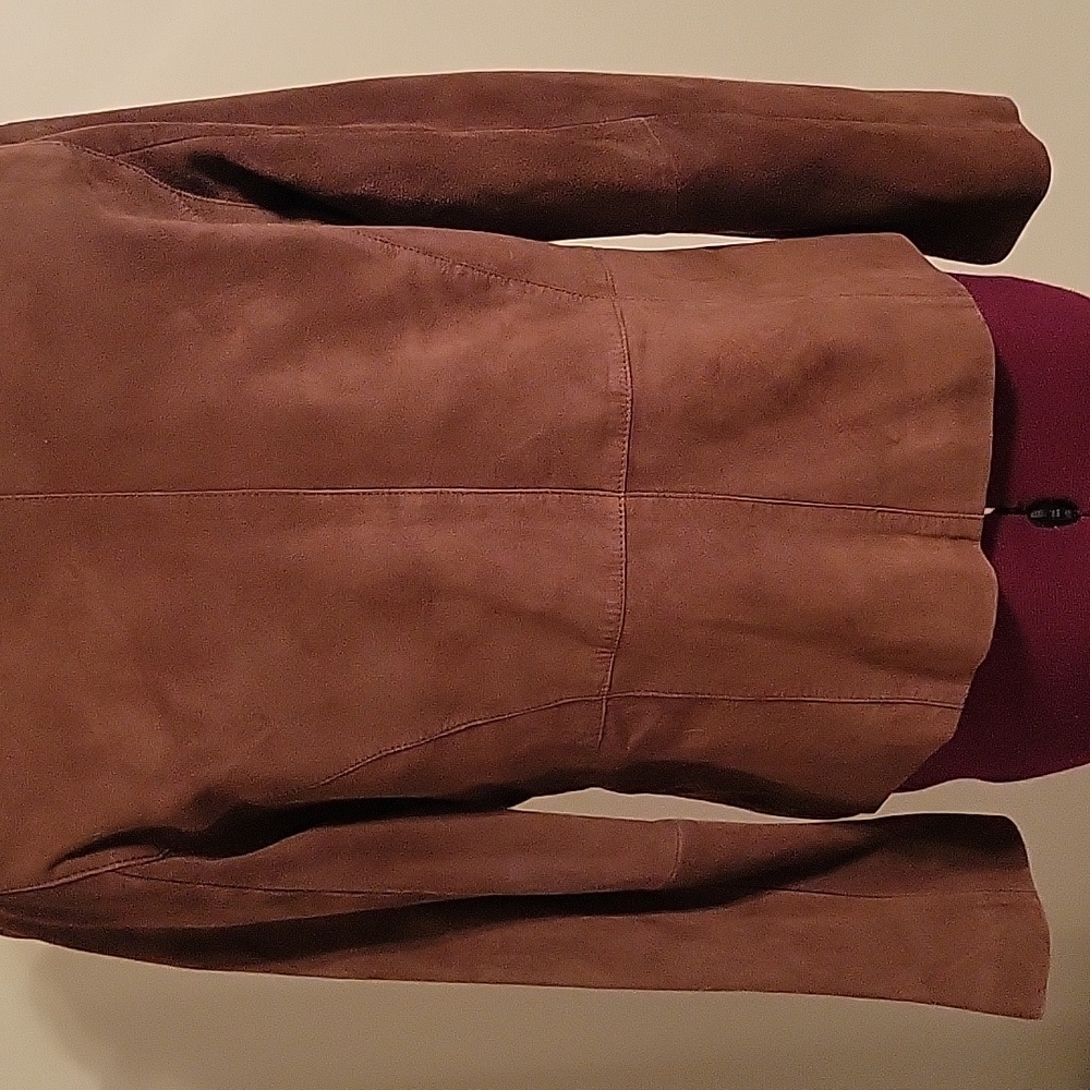 Eileen Fisher Brown Goat Suede Jacket XS - Picture 2 of 5